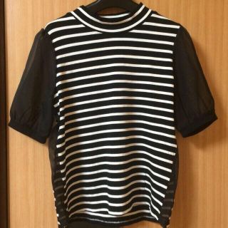 マーキュリーデュオ(MERCURYDUO)のカット切替ボトルネックTOPS(Tシャツ(半袖/袖なし))