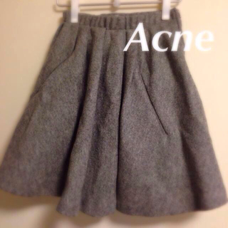 アクネ(ACNE)のAcne ウールフレアスカート(ひざ丈スカート)