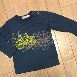 ベベ(BeBe)のBeBe ロンT 長袖 Tシャツ ネイビー 自転車 80(Ｔシャツ)