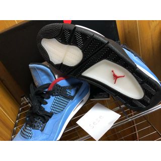 ナイキ(NIKE)のNIKE AJ4 トラヴィススコット 黒タグ確実正規品(スニーカー)