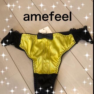 エメフィール(aimer feel)のamefeel♡イエロー×ブラック光沢T新品(ショーツ)