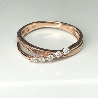 ジュエリーツツミ(JEWELRY TSUTSUMI)の10Kピンクゴールドダイヤモンドリング(リング(指輪))