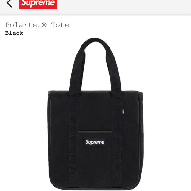 込 黒 Supreme Polartec Tote トートメンズ