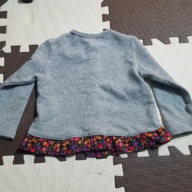 hakka baby(ハッカベビー)の花柄スウェットカーデ キッズ/ベビー/マタニティのキッズ服女の子用(90cm~)(カーディガン)の商品写真