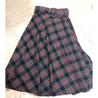ザラ(ZARA)のZARA風 チェック スカート 新品(ロングスカート)