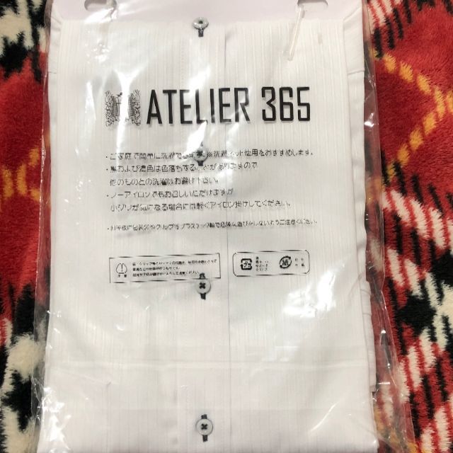 【新品,未使用】アトリエ365 長袖Ｙｼｬﾂ Lｻｲｽﾞ ｽﾄﾗｲﾌﾟ メンズのスーツ(その他)の商品写真