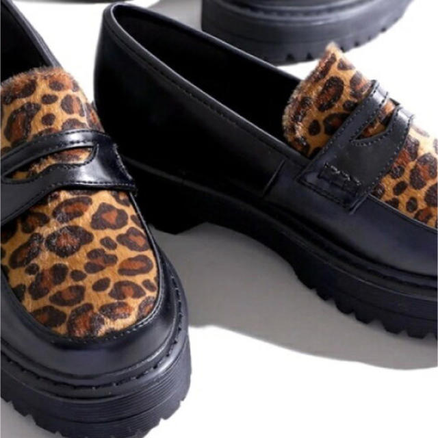 WEGO(ウィゴー)のWEGO/厚底コインローファー (レオパード柄) レディースの靴/シューズ(ローファー/革靴)の商品写真