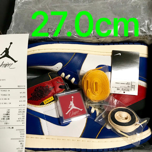 靴/シューズ即日発送 27.0 NIKE UNION AIR JORDAN 1