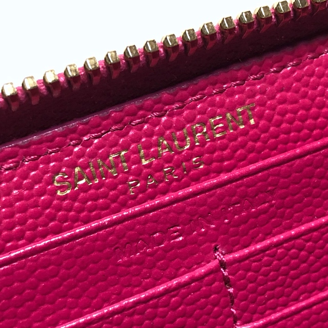 Saint Laurent(サンローラン)のサンローランパリ　長財布　ピンク　Vステッチ　レザー レディースのファッション小物(財布)の商品写真