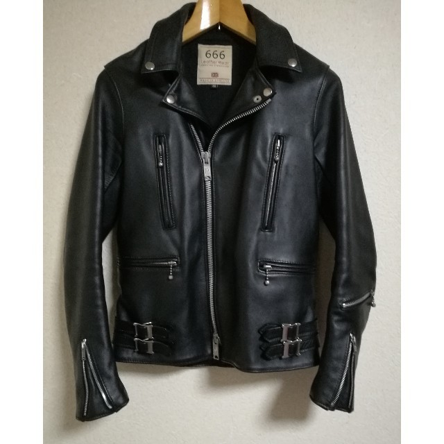 666(シックスシックスシックス)の666 Leather Wear LJM-1TF 32 メンズのジャケット/アウター(ライダースジャケット)の商品写真