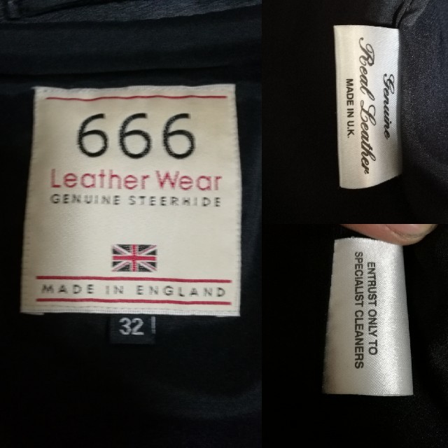 666(シックスシックスシックス)の666 Leather Wear LJM-1TF 32 メンズのジャケット/アウター(ライダースジャケット)の商品写真