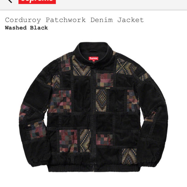 ジャケット/アウターsupreme corduroy patchwork denim l サイズ