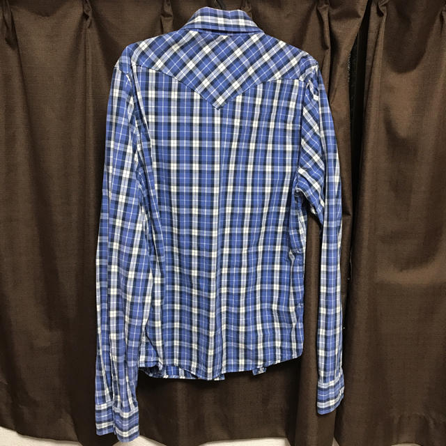 Hollister(ホリスター)のホリスター ウエスタン風シャツ ブルーXL ネルシャツ メンズのトップス(シャツ)の商品写真