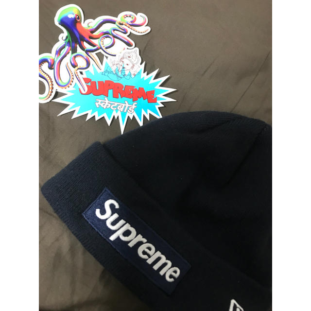 supreme  box logo ビーニー帽子