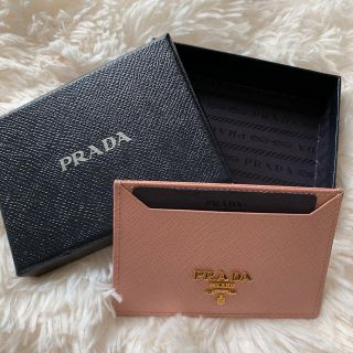 プラダ(PRADA)のプラダ カードケース Prada ピンク 箱付き Miumi(名刺入れ/定期入れ)