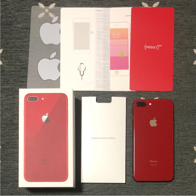 iPhone - iPhone 8 Plus 64GB RED SIMフリー美品 おまけ付き