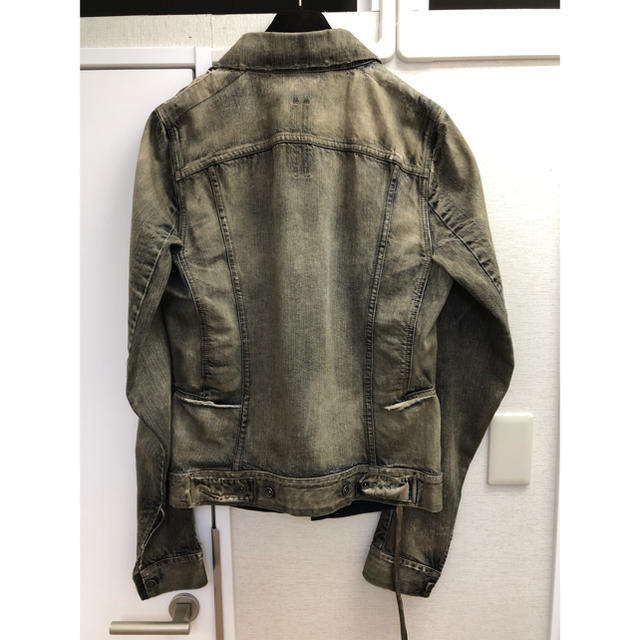 Rick Owens(リックオウエンス)のリックオウエンス  ダークシャドウ  錆加工 クラッシュ デニムジャケット メンズのジャケット/アウター(Gジャン/デニムジャケット)の商品写真