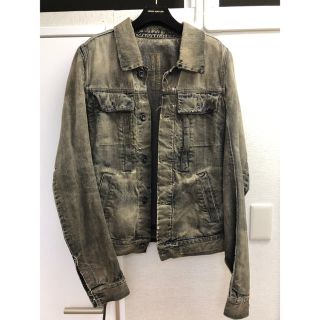 リックオウエンス(Rick Owens)のリックオウエンス  ダークシャドウ  錆加工 クラッシュ デニムジャケット(Gジャン/デニムジャケット)