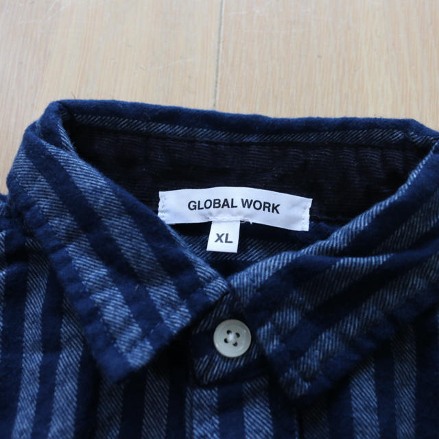 GLOBAL WORK(グローバルワーク)の【専用】global work  XL ストライプ シャツ  キッズ/ベビー/マタニティのキッズ服男の子用(90cm~)(ブラウス)の商品写真