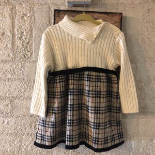 バーバリー(BURBERRY)のBURBERRY バーバリー ニットワンピース 90cm 最終値下げ‼️(ワンピース)