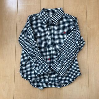 ニッセン(ニッセン)のキッズ  長袖  チェックシャツ  120cm(Tシャツ/カットソー)