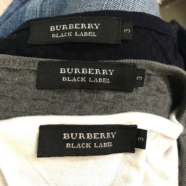 BURBERRY BLACK LABEL(バーバリーブラックレーベル)のバーバリーブラックレーベル 長袖 カットソー ３点セット サイズ３ メンズのトップス(Tシャツ/カットソー(七分/長袖))の商品写真