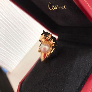 カルティエ(Cartier)のSALE‼︎ 正規 カルティエ パンテールヴェドラ パール 美品(リング(指輪))