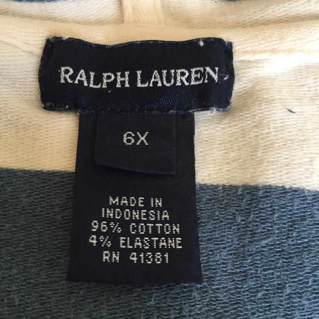 Ralph Lauren(ラルフローレン)のラルフローレン パーカー キッズ6X アメリカサイズ(120-130相当) キッズ/ベビー/マタニティのキッズ服女の子用(90cm~)(その他)の商品写真
