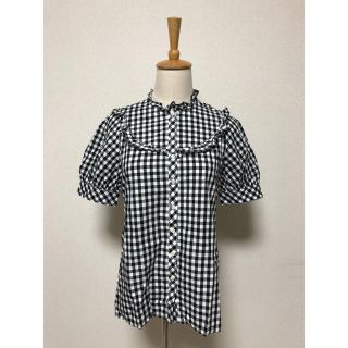 ドットアンドストライプスチャイルドウーマン(Dot&Stripes CHILDWOMAN)のドットアンドストライプス★フリルチェックシャツ(Tシャツ(半袖/袖なし))