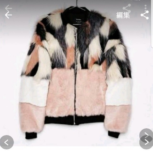 Bershka(ベルシュカ)のBershkaファーmixブルゾン人気 レディースのジャケット/アウター(毛皮/ファーコート)の商品写真