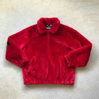 シュプリーム(Supreme)のFaux Fur Bomber Jacket Red 美品(ブルゾン)