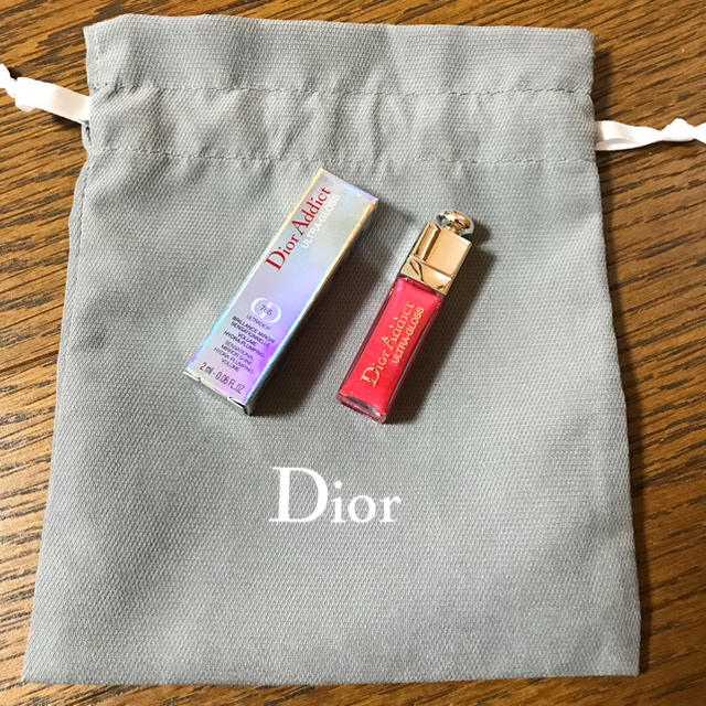 Dior(ディオール)のDior ミニグロス 巾着 コスメ/美容のベースメイク/化粧品(リップグロス)の商品写真