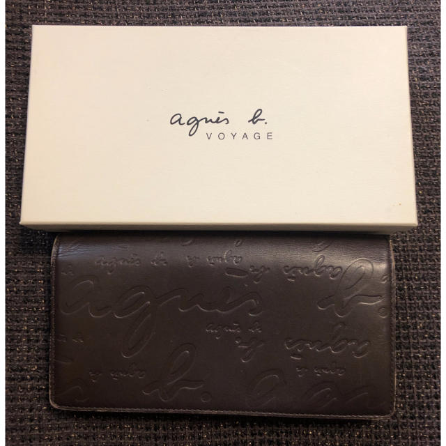 agnes b.(アニエスベー)のagnes b. 長財布 ダークブラウン こげ茶色 レディースのファッション小物(財布)の商品写真