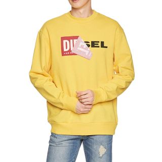 ディーゼル(DIESEL)のインスタで話題！ ディーゼル DIESEL シールロゴ トレーナー イエロー S(スウェット)