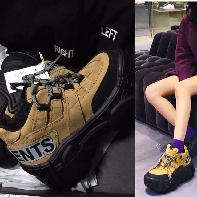 お気に入り】 確実正規品 18AW VETEMENTS プラットフォーム スニーカー お気に入り】 確実正規品 18AW VETEMENTS プラットフォーム スニーカー