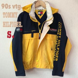 M相当 レア 90s トミー ヒルフィガー セーリンジャケット 黄 紺 S-