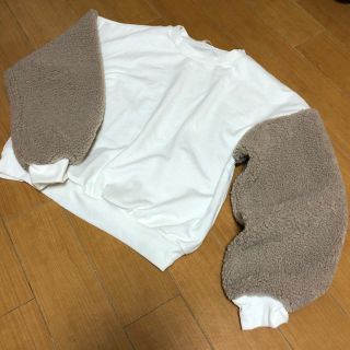 ウィゴー(WEGO)のWEGO購入 袖切替ボアスウェットカットソーBROWNY STANDARD(トレーナー/スウェット)