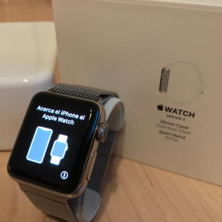 アップルウォッチ(Apple Watch)の【最終値下げ】Apple Watch series2 38mm ミラネーゼループ(腕時計(デジタル))