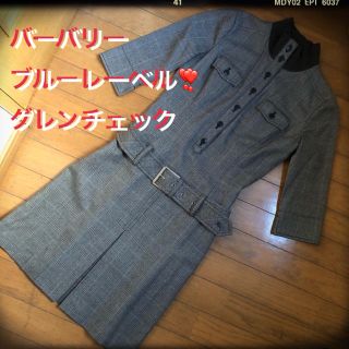 バーバリーブルーレーベル(BURBERRY BLUE LABEL)のバーバリー  ブルーレーベル  ウール  ハイネック ワンピース(ミニワンピース)