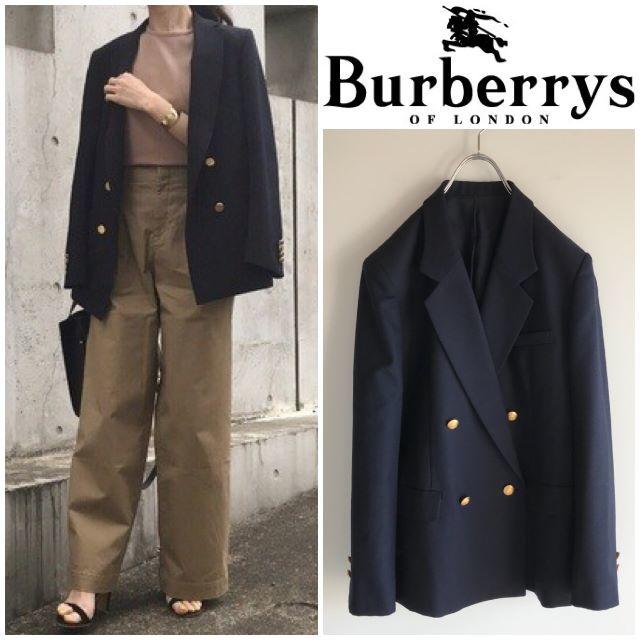 Burberry 紺ブレ 金ボタン ダブルブレスト