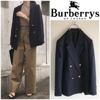 BURBERRY - ほぼデッドストック 希少 オールドバーバリー 金釦 ダブル ...