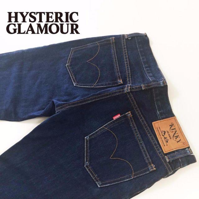 HYSTERIC GLAMOUR(ヒステリックグラマー)のレディスHYSTERIC GLAMOURスリムストレートデニムサイズS約76cm レディースのパンツ(デニム/ジーンズ)の商品写真