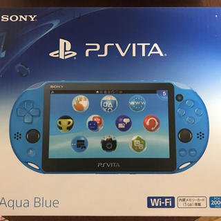 プレイステーションヴィータ(PlayStation Vita)の未使用☆PSVITA2000 AQUA BLUE(携帯用ゲーム機本体)