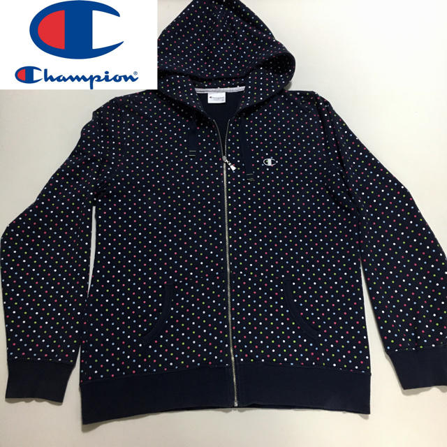 Champion(チャンピオン)のChampion チャンピオン◆フロントジップパーカー◆ネイビー Oサイズ レディースのトップス(パーカー)の商品写真