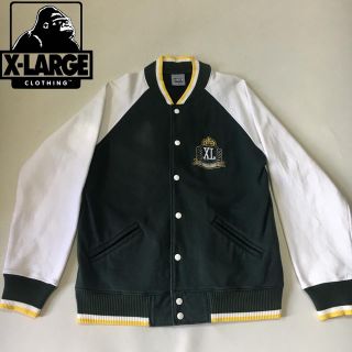 エクストララージ(XLARGE)のXLARGE エクストララージ★スタジャン カーキ×ホワイト M 海外モデル(スタジャン)