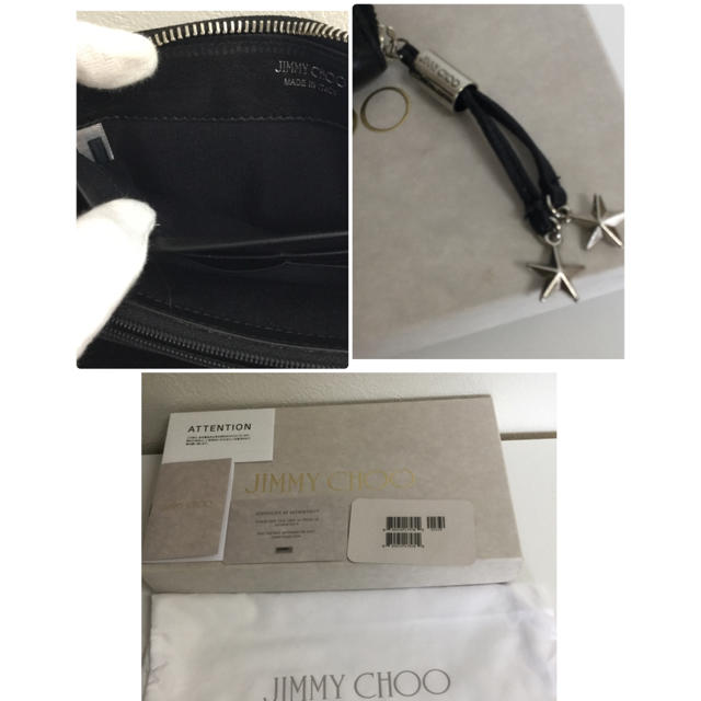 JIMMY CHOO(ジミーチュウ)の【JIMMY CHOO】スタッズ✖️クリスタルスタッズラウンドファスナー長財布✨ レディースのファッション小物(財布)の商品写真