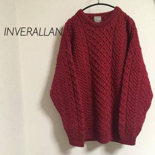 インバーアラン(INVERALLAN)のINVERALLAN インバーアラン メリノウール アランクルーネックニット(ニット/セーター)