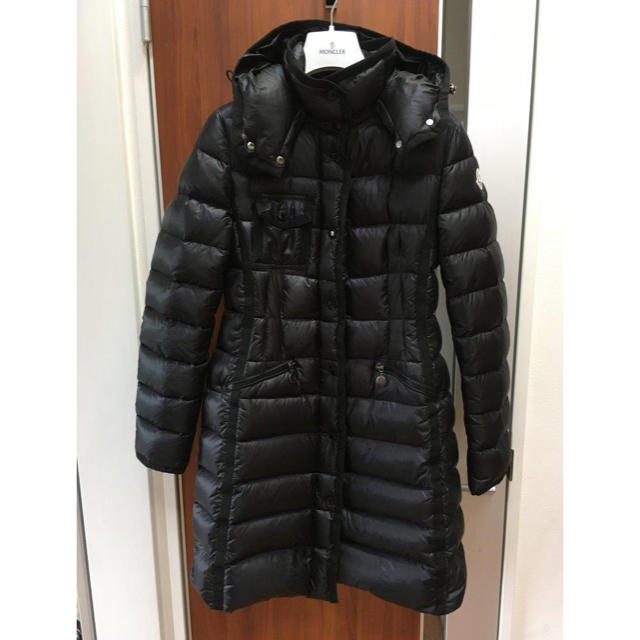 最大10%OFFクーポン MONCLER メイモンクレール国内正規極美品ロングダウンコートジャケットエルミンヌ黒0 ダウンコート 