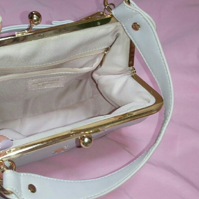 Honey Salon(ハニーサロン)のハニーサロン フラワー刺繍がま口ショルダーバッグ ピンク レディースのバッグ(ショルダーバッグ)の商品写真