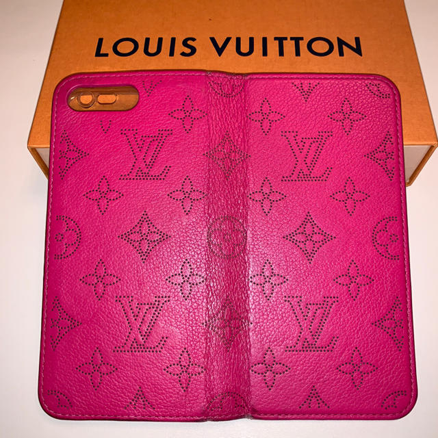 LOUIS VUITTON(ルイヴィトン)のiPhoneケース＊ルイヴィトン マヒナ ピンク 希少 スマホ/家電/カメラのスマホアクセサリー(iPhoneケース)の商品写真